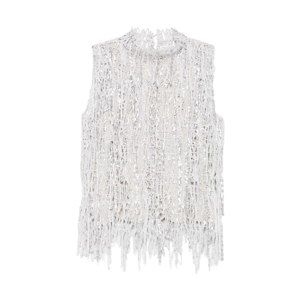 BRUNELLO CUCINELLI Hoge hals lichtgrijze trui Gray Dames