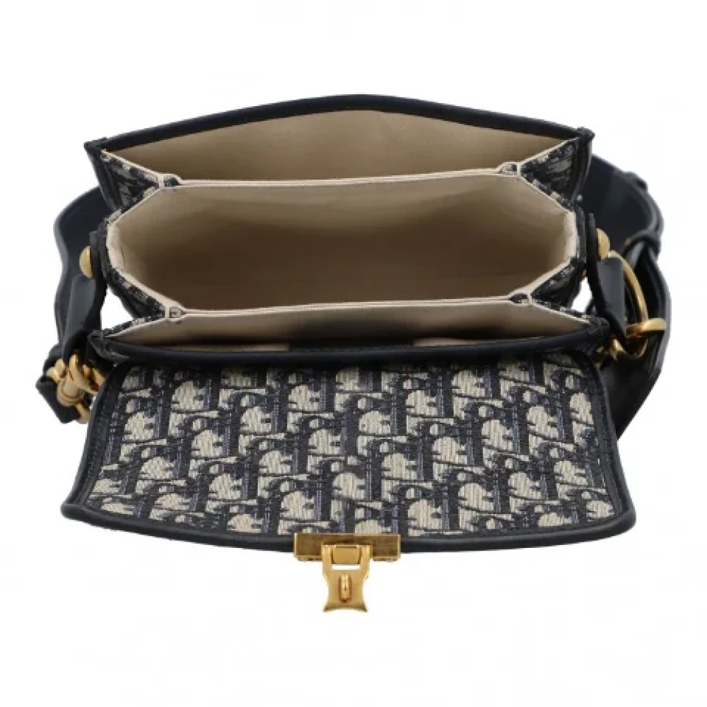 Dior Vintage Pre-owned Leather crossbody-bags Blue Dames