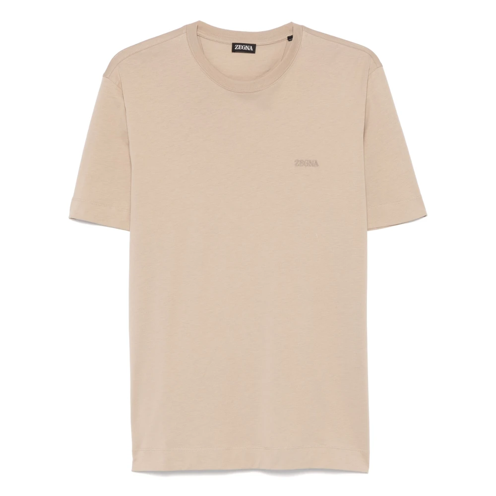 Ermenegildo Zegna Katoenen T-shirt uit Italië Beige Heren