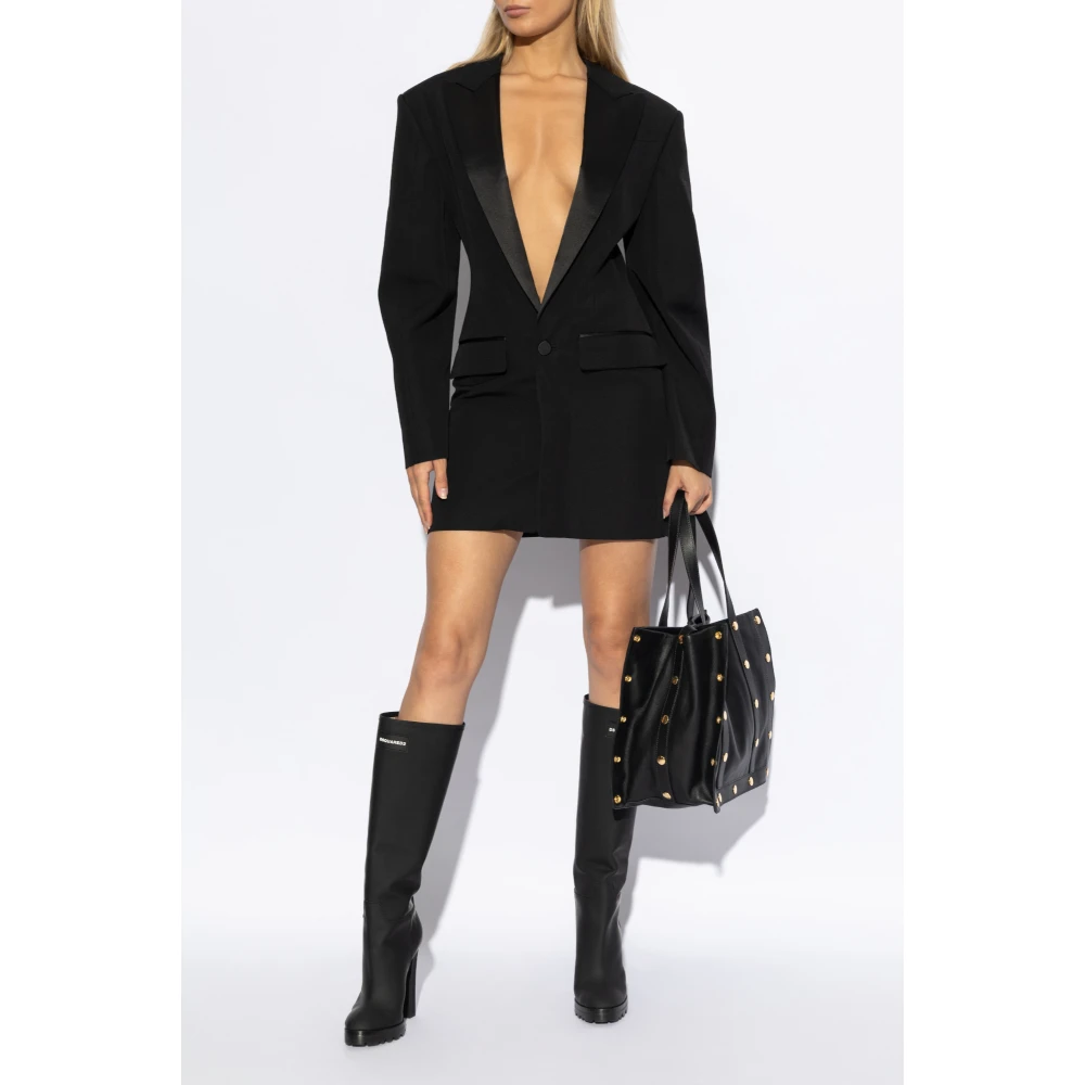 Dsquared2 Wollen jurk Black Dames