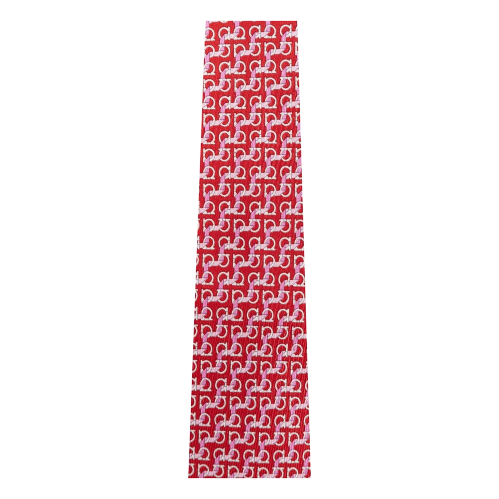Salvatore Ferragamo Zijden stropdas Red Heren