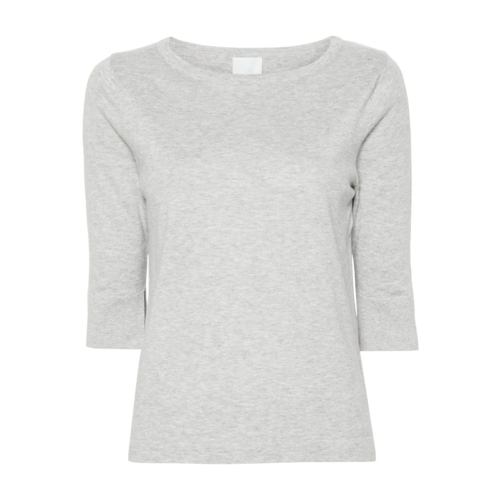 Allude Round-neck Knitwear Gray Dames