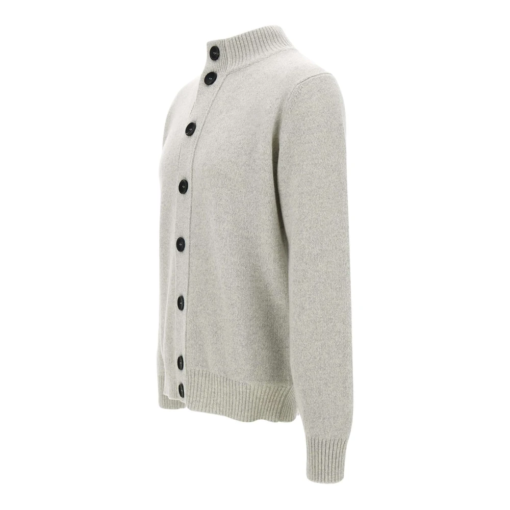 Filippo De Laurentiis Wol Kasjmier Blouson Sweater Beige Heren
