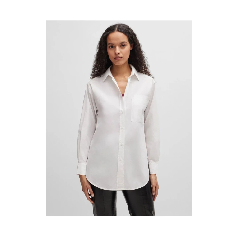 Hugo Boss Stijlvol Overhemd voor Mannen White Dames