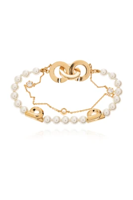 Pearl Gancini Double Strand Bracelet