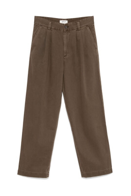 brown-cotton-twill-pleated-trousers