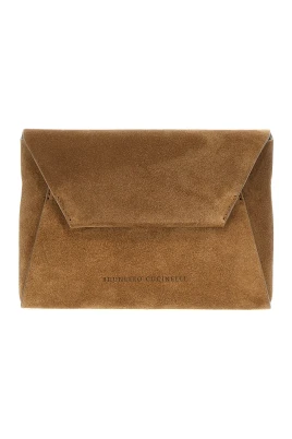 Monili Suede Clutch