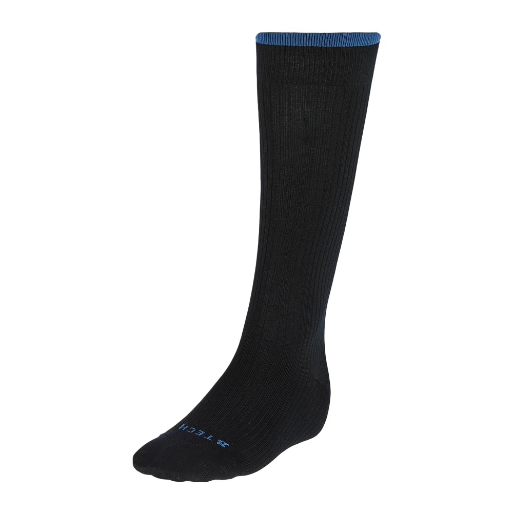 Boggi Milano B Tech Geribbeld patroon sokken van technisch garen Blue Heren