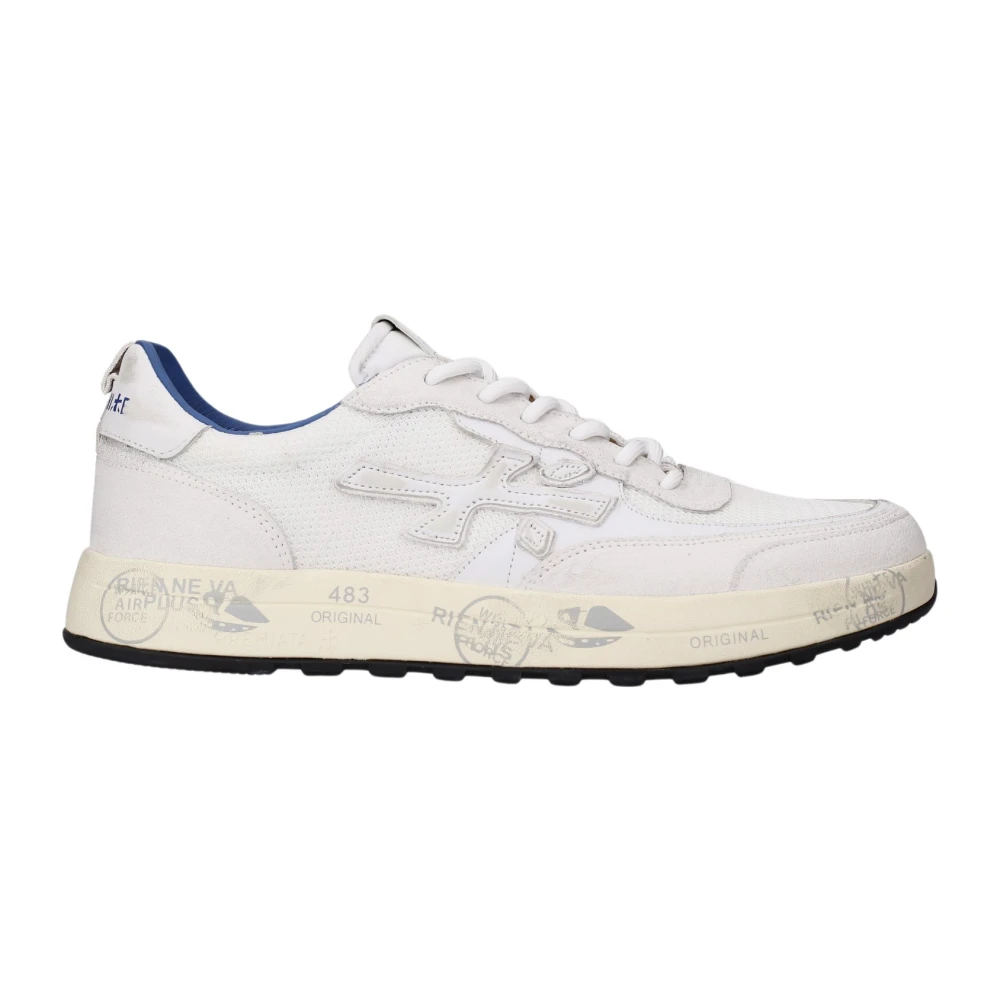 Premiata Men's White Sneakers, 7 Uk, Nous Running Shoe