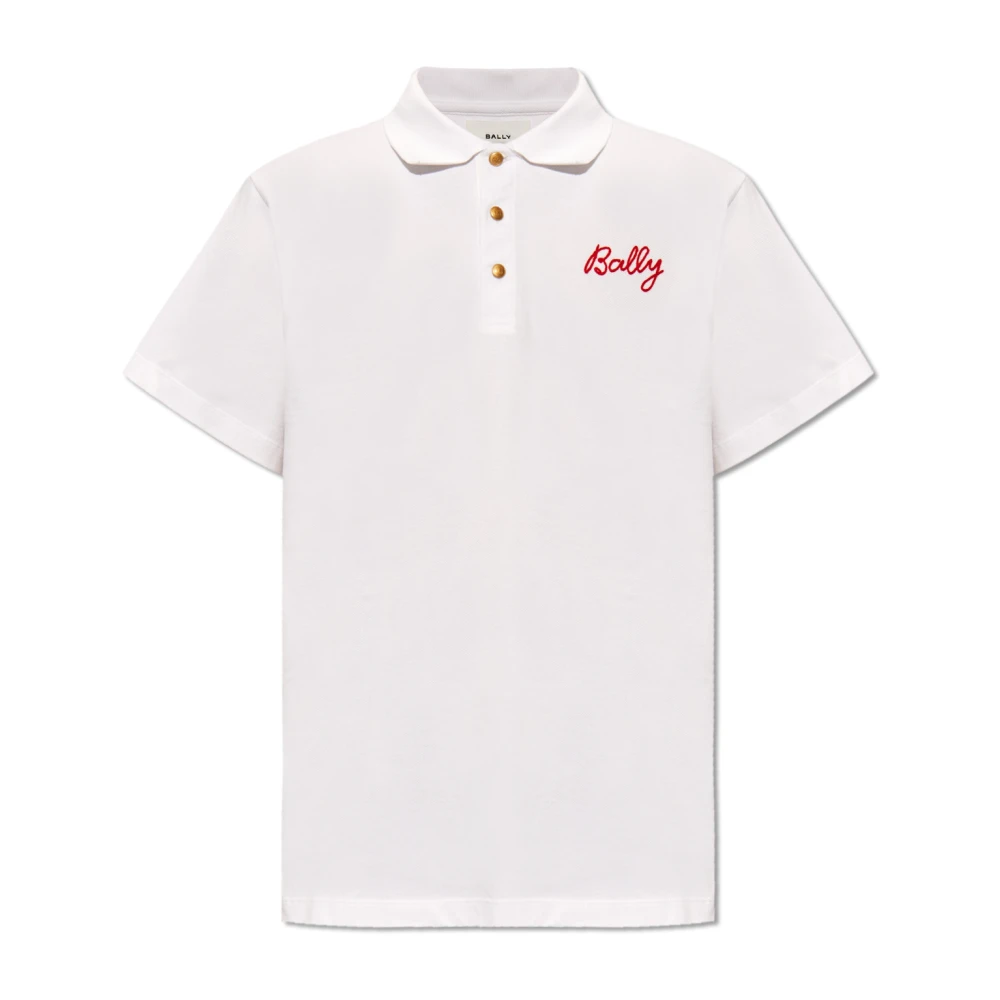 Bally Polo shirt met logo White Heren
