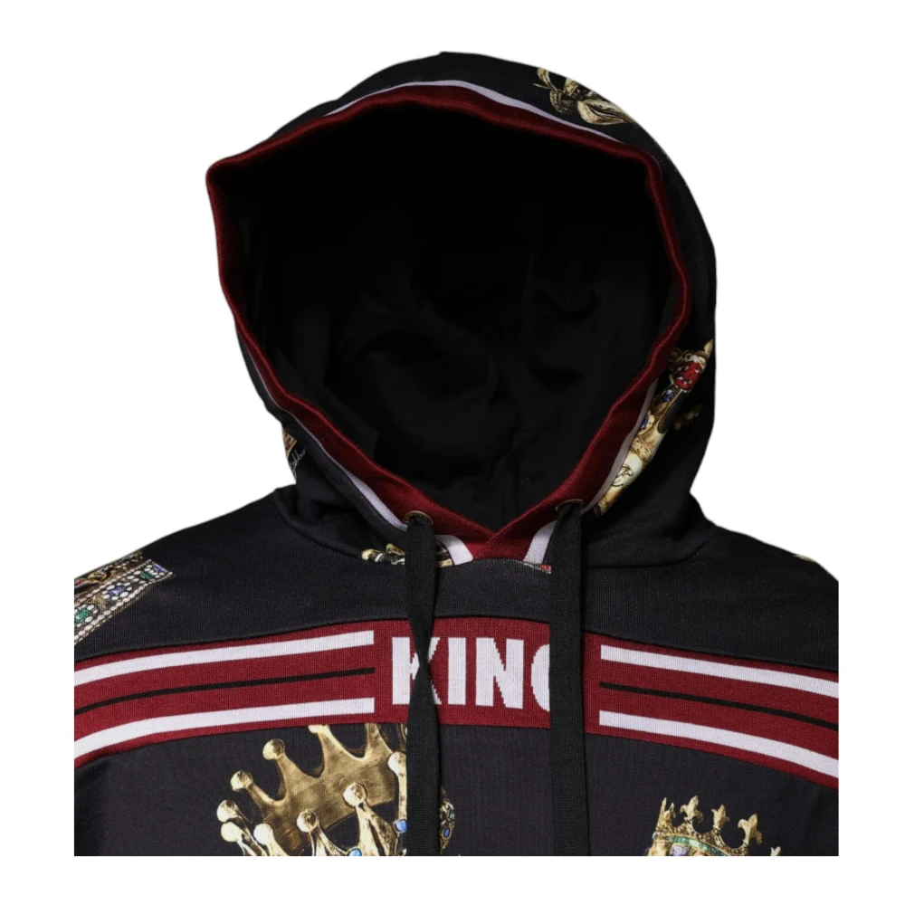 Dolce & Gabbana Kroon Print Hoodie Multicolor Heren