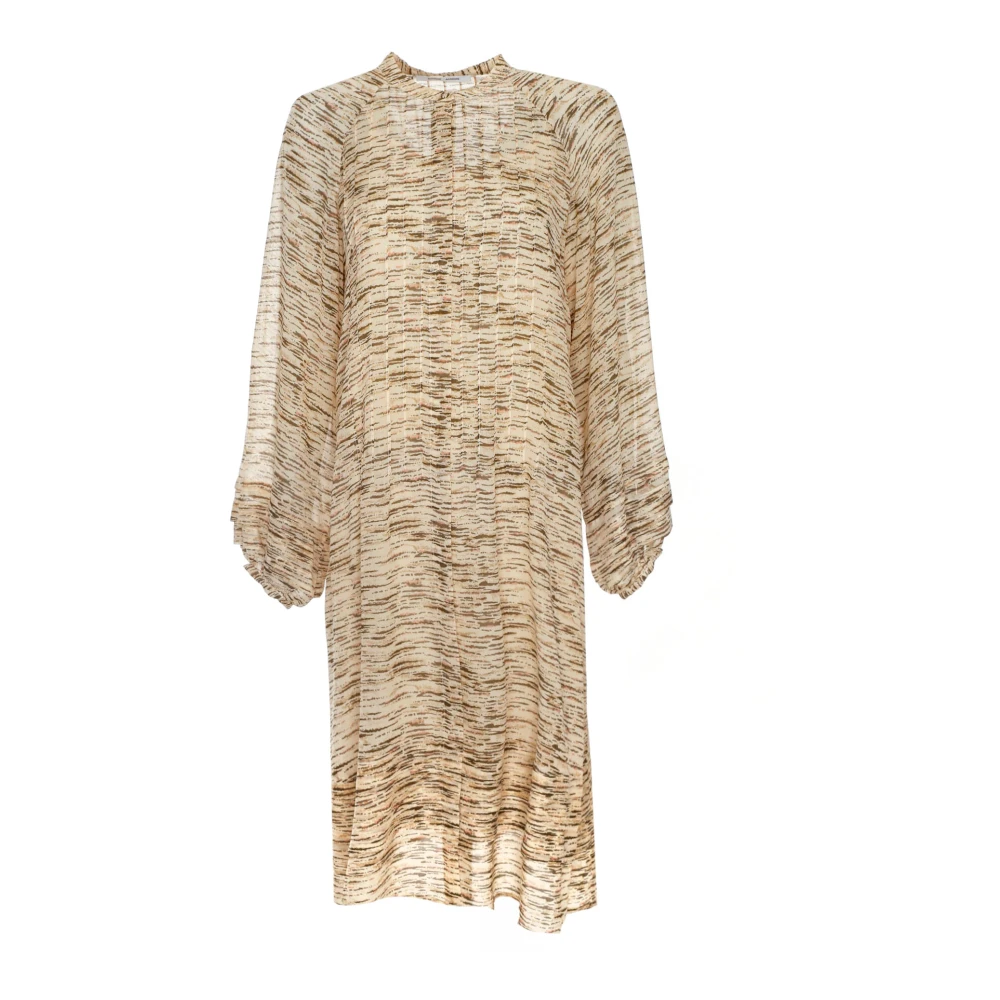 Samsøe Samsøe Vrouw Beige Kleedjes Dames, S, Maxi Jurk