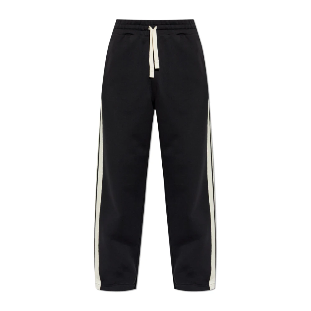 Palm Angels Mannelijk Zwart Broeken Heren, 2XL, Katoen, Wide-Leg Trainingsbroeken