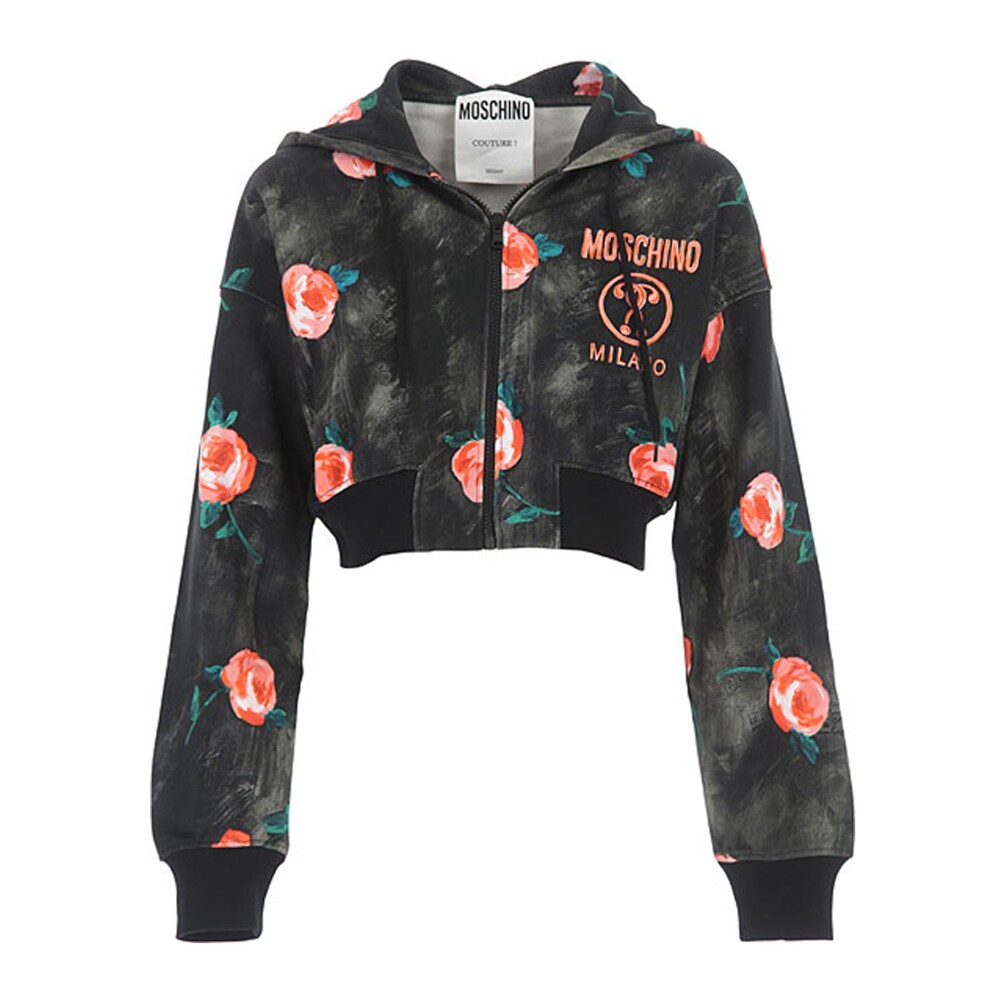 Sudadera negra con rosas hot sale