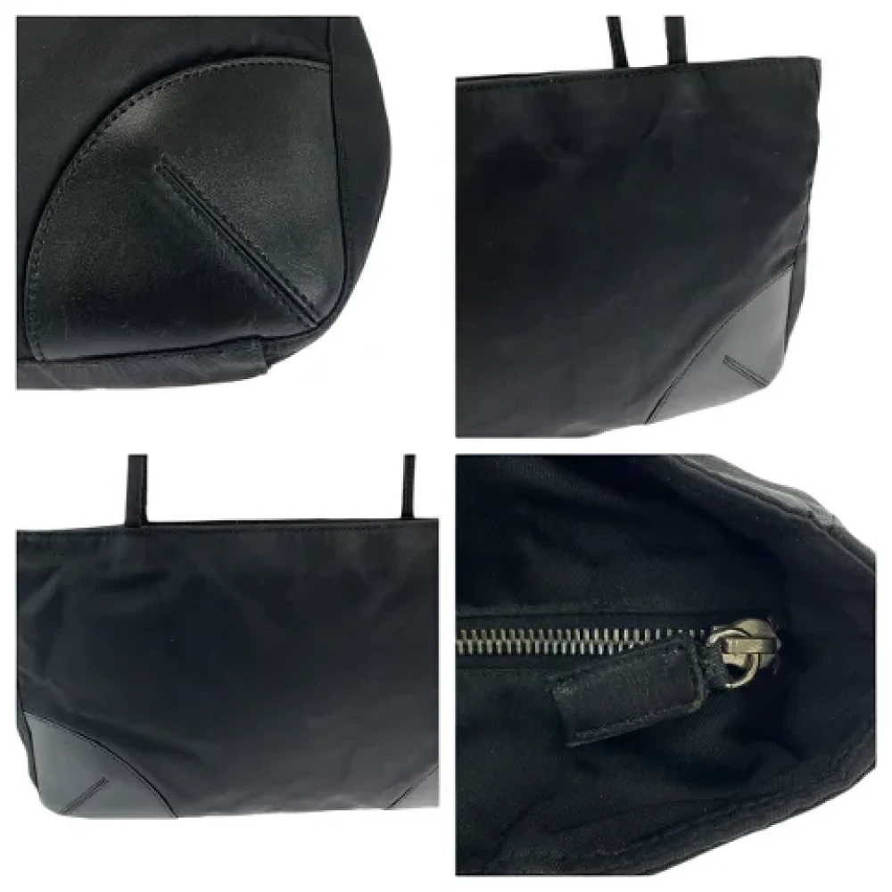 Prada Vintage Pre-owned Canvas prada-bags Black Dames