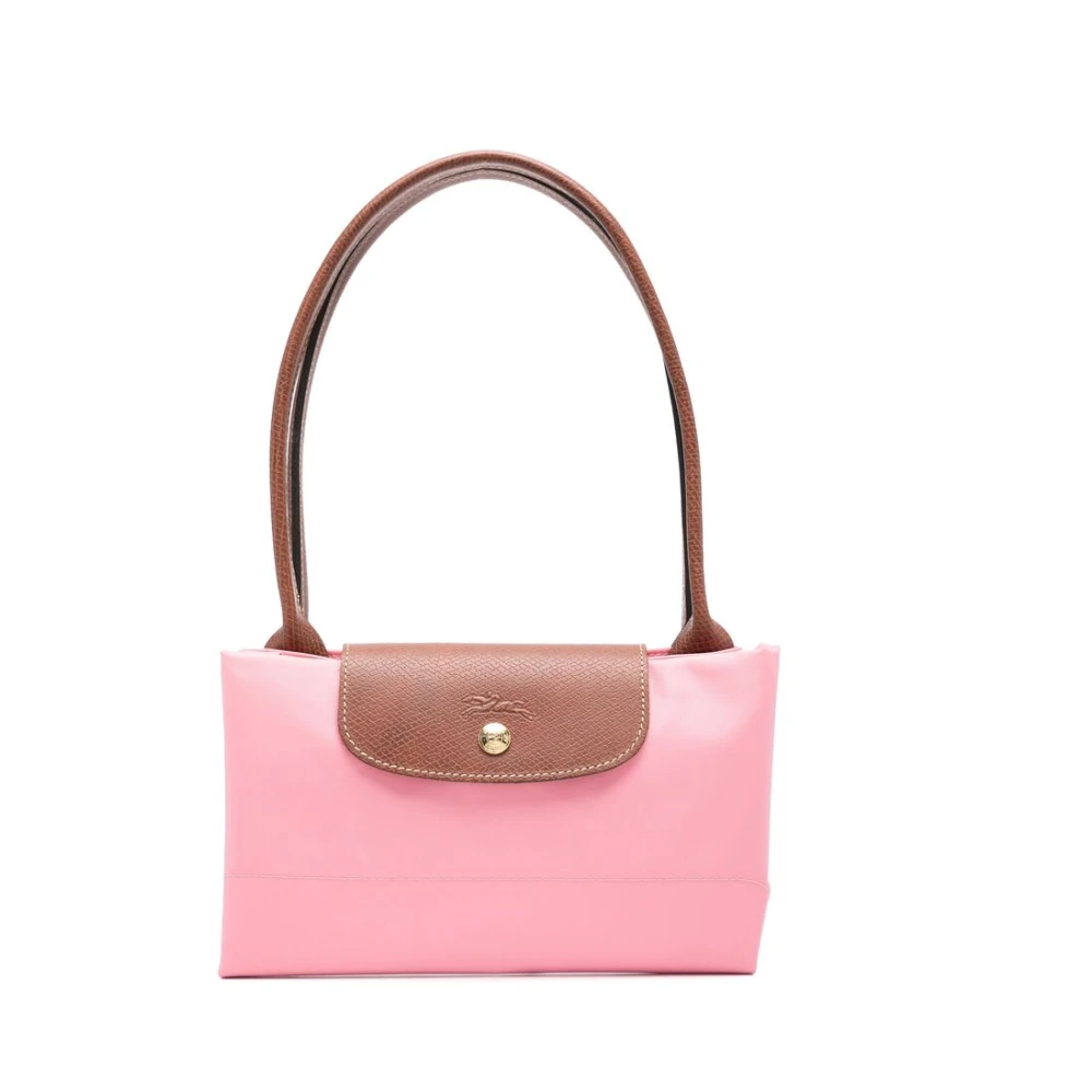 Longchamp Bubblegum Pink Top Zip Handtas Pink Dames
