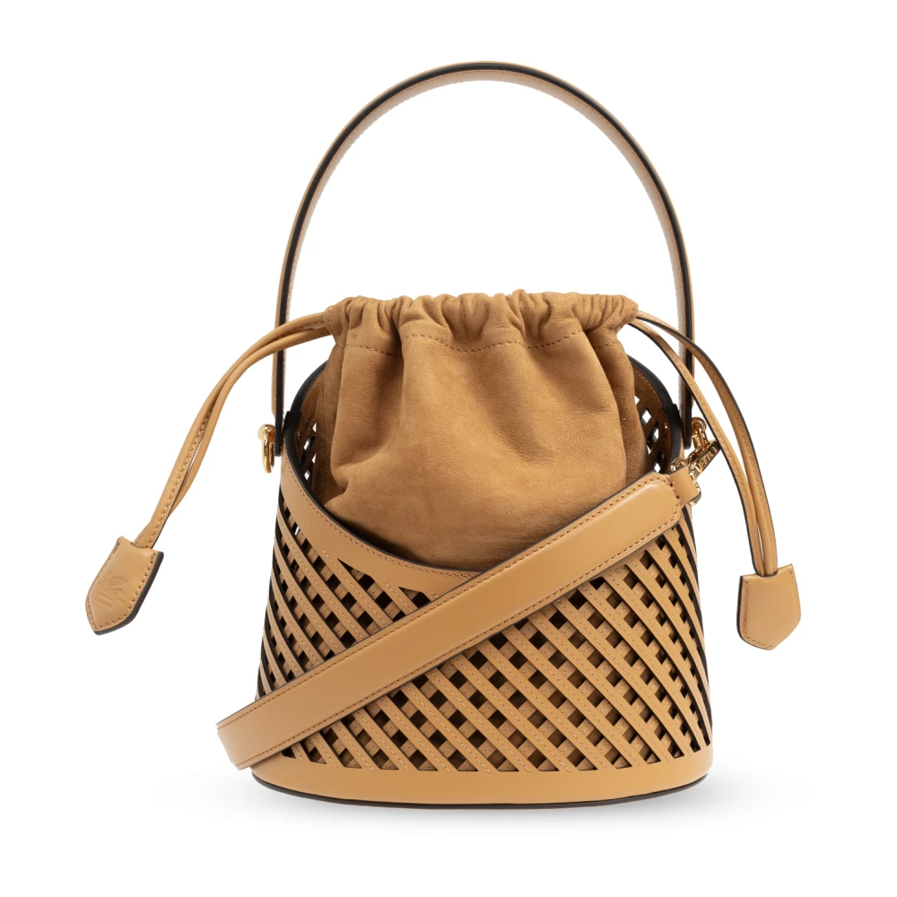 ETRO Schoudertas Saturno Medium in bucket-stijl Brown Dames