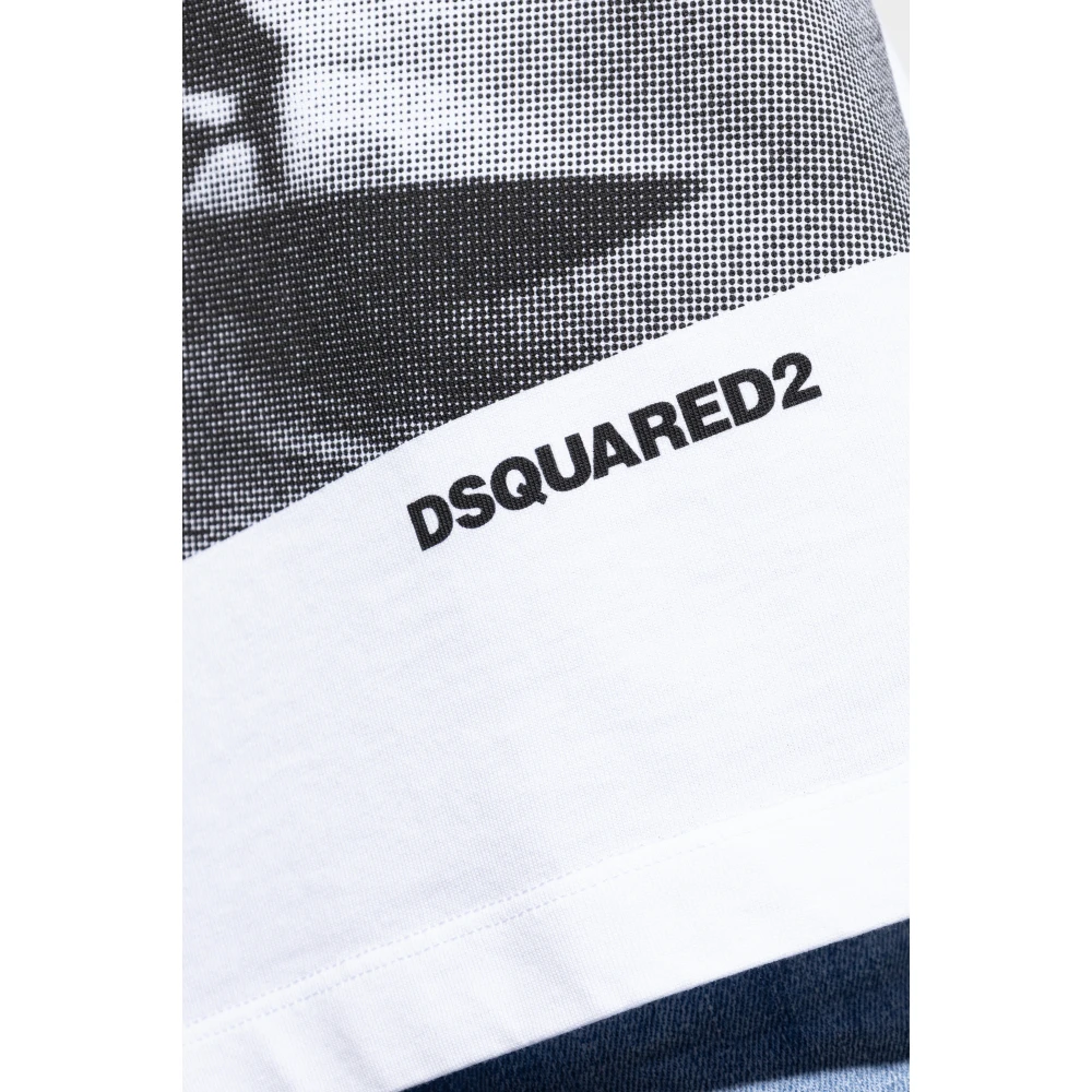 Dsquared2 T-shirt met print White Heren