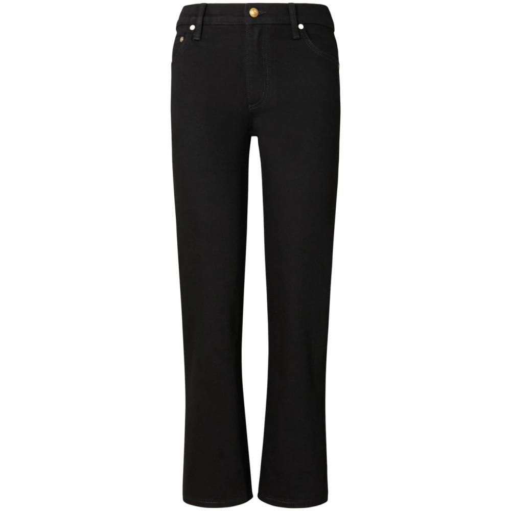 TORY BURCH Flared Boot-Cut Jeans met Metalen Details Black Dames