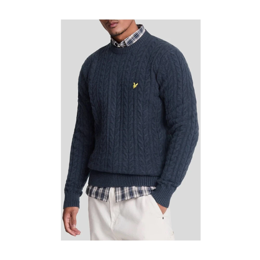 Lyle & Scott Blauwe Trui Lange Mouwen Blue Heren