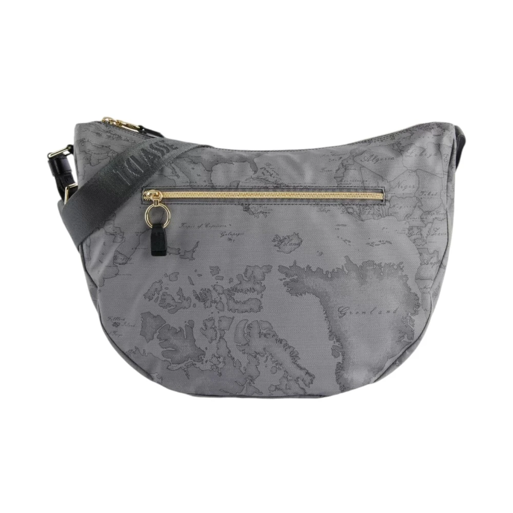 Alviero Martini 1a Classe Donkergrijze Social Soft Schoudertas Gray Dames