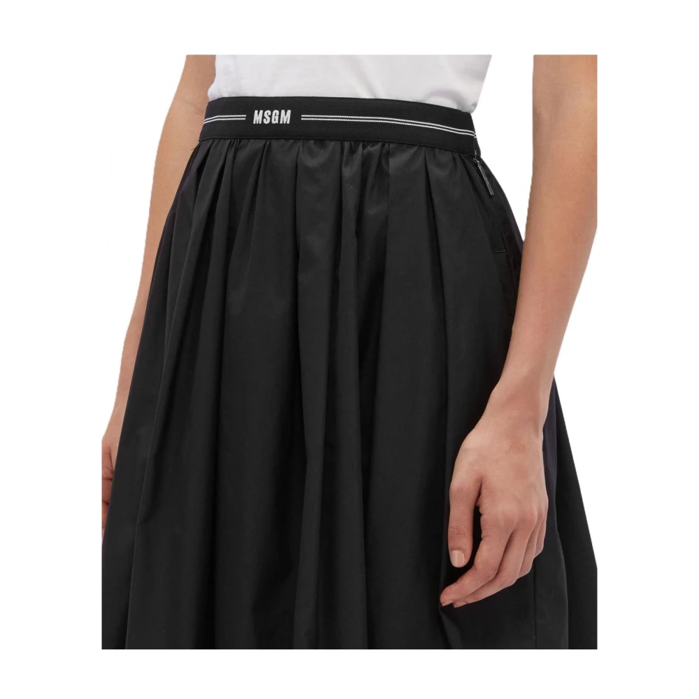 Msgm Katoenen rok voor vrouwen Black Dames