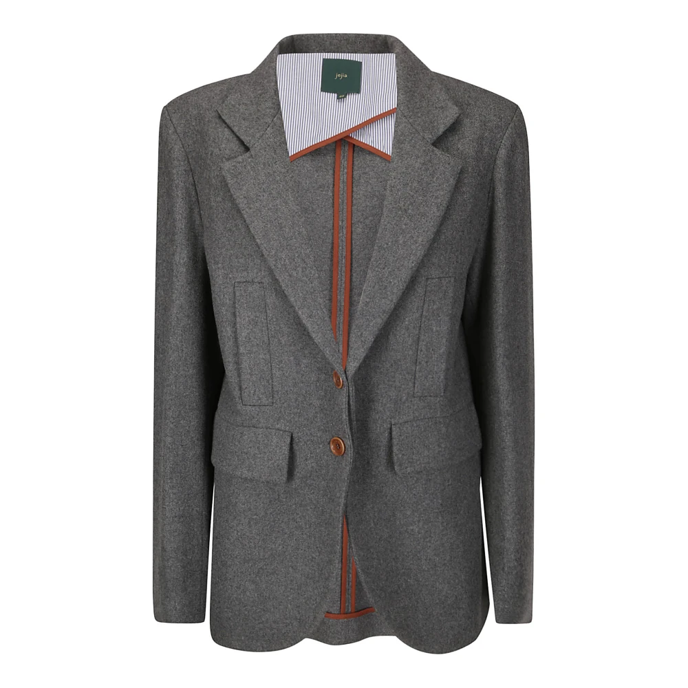 Jejia Klassieke Single-Breasted Blazer Jas Gray Dames