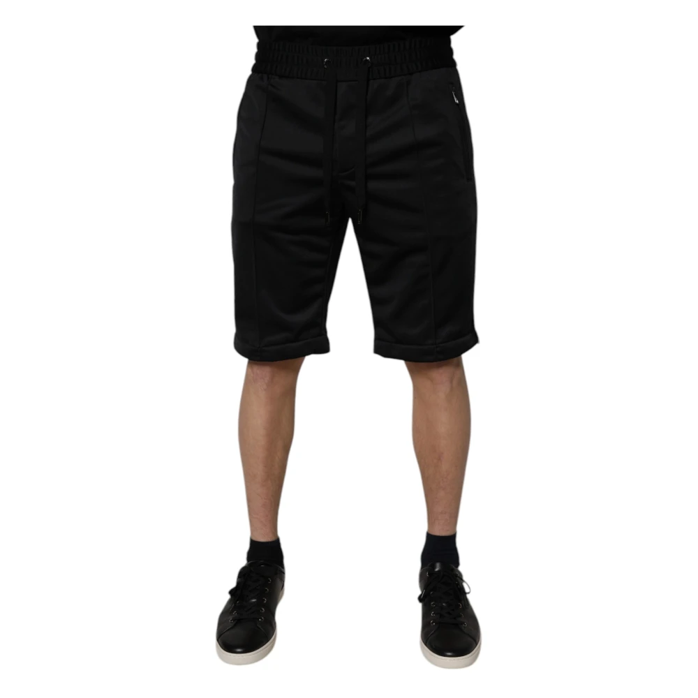 Dolce & Gabbana Men's Black Polyester Bermuda Shorts Extra Small