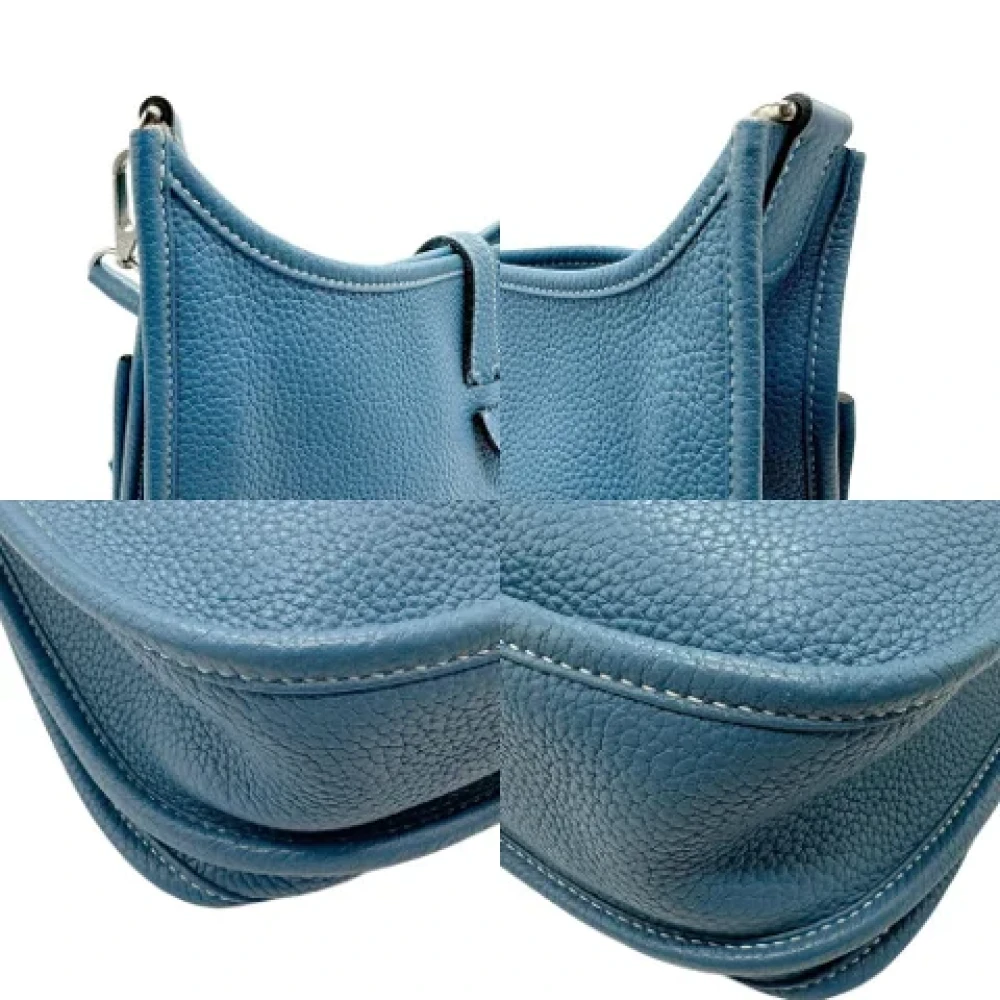 Hermès Vintage Pre-owned Leather shoulder-bags Blue Dames