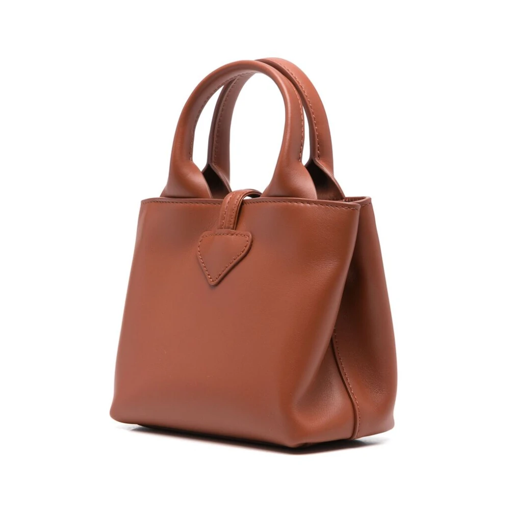 Longchamp Kastanjebruine Toggle Sluiting Handtas Brown Dames