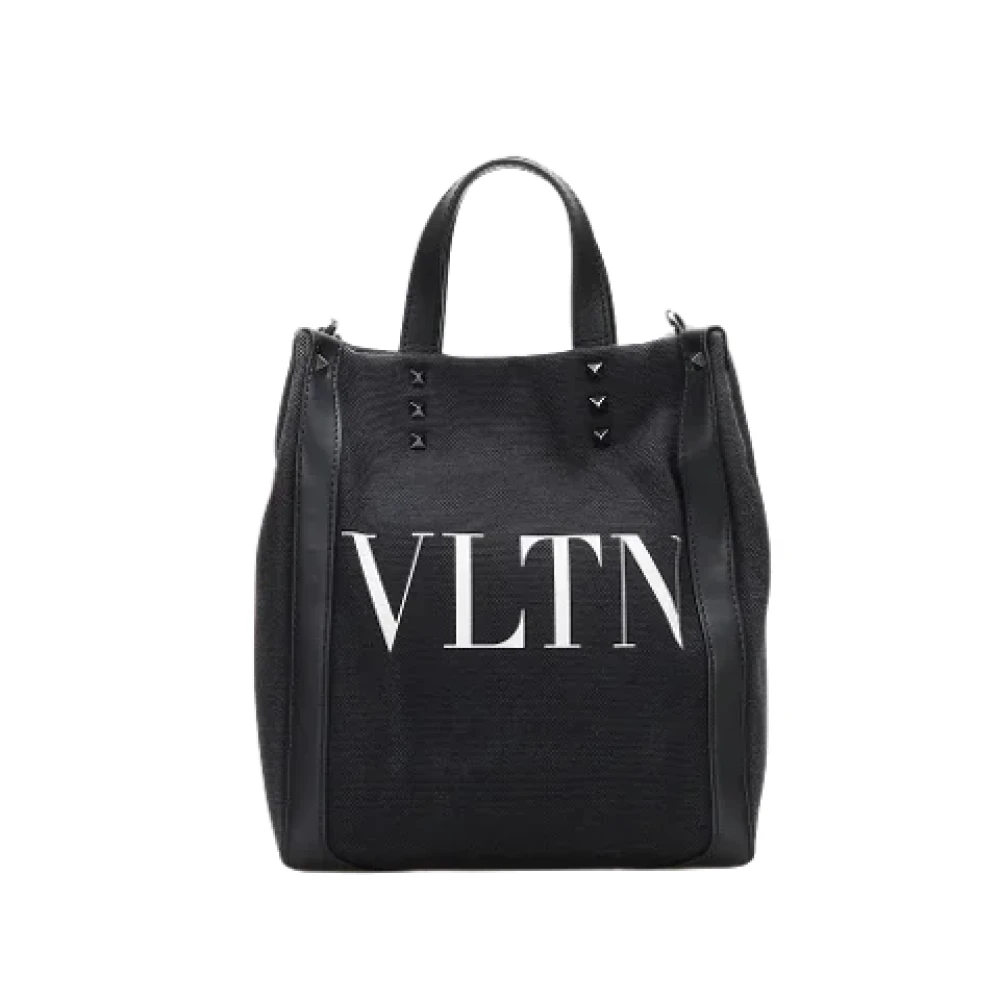 Valentino Vintage Pre-owned Canvas shoulder-bags Black Dames
