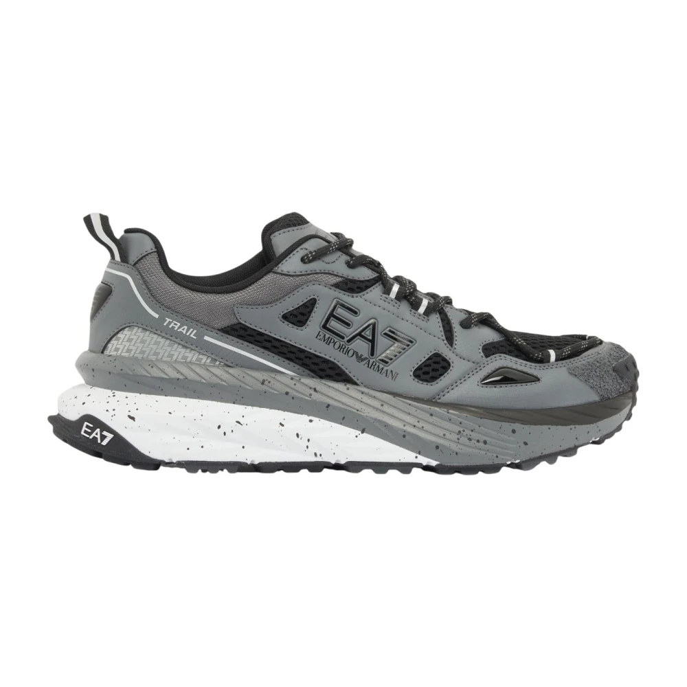 Emporio Armani Ea7 Men's Gray Sneakers, 10 Uk, Crusher Sonic Trail 2.0