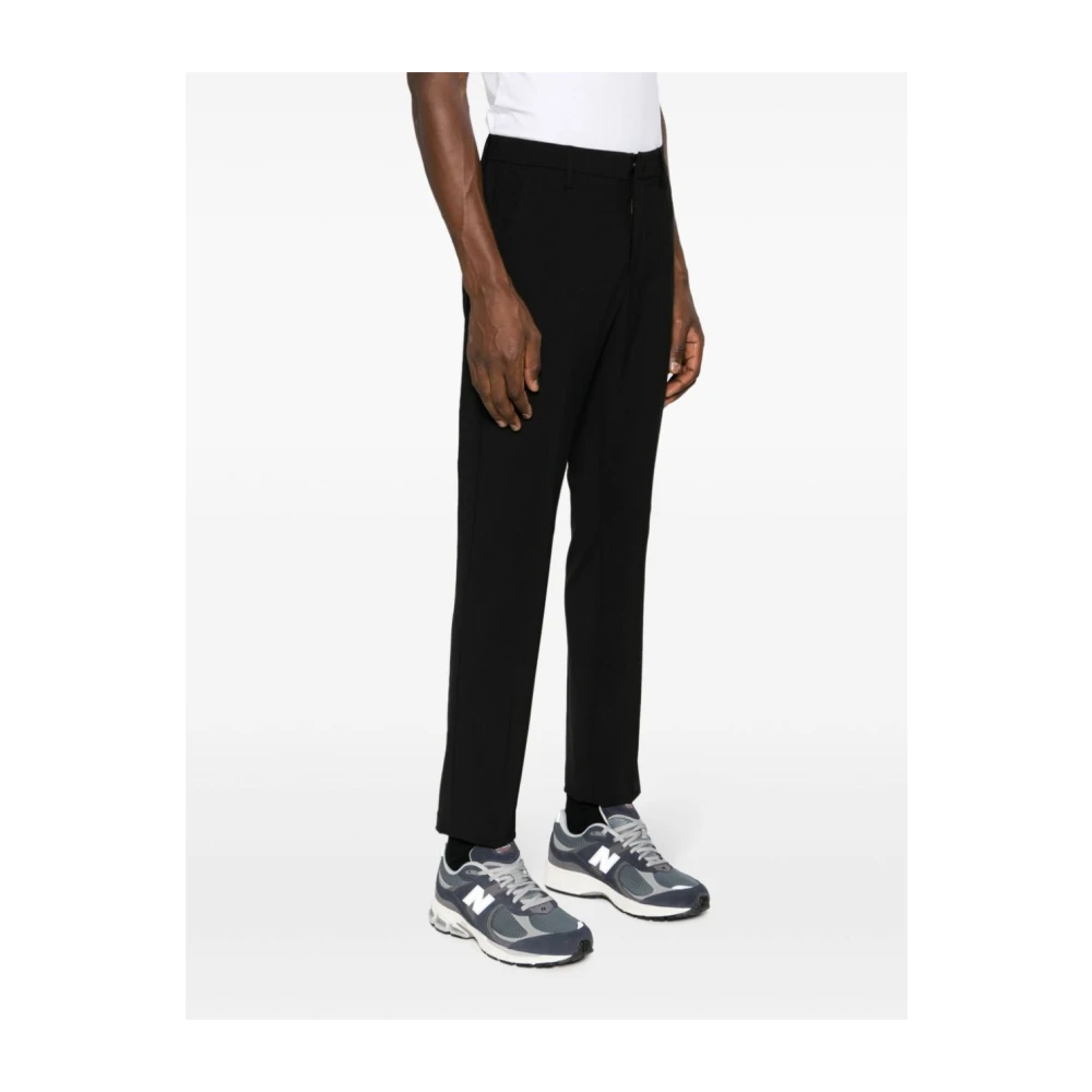 Dondup Zwarte Slim-Fit Maatwerk Broek Black Heren