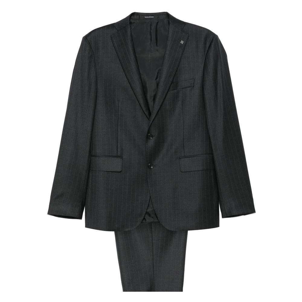 Tagliatore Gestreept wollen pak Gray Heren