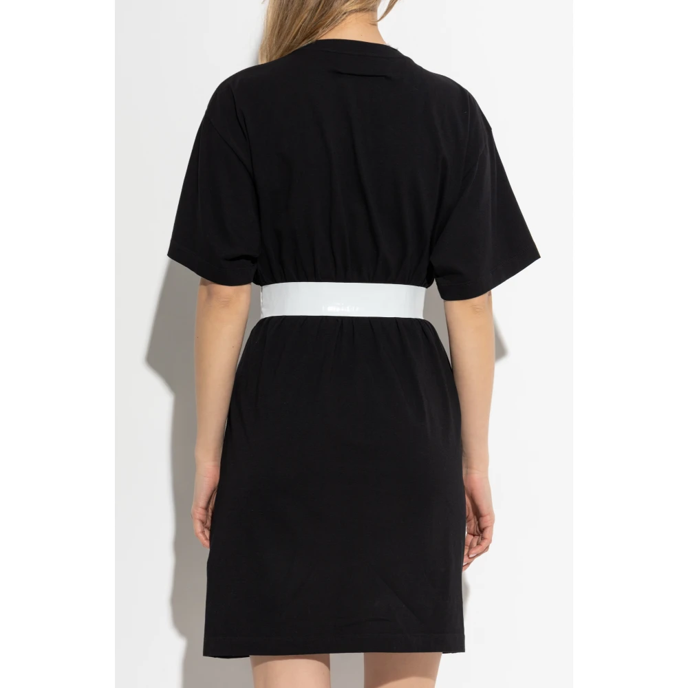 MM6 Maison Margiela Jurk met applicatie Black Dames