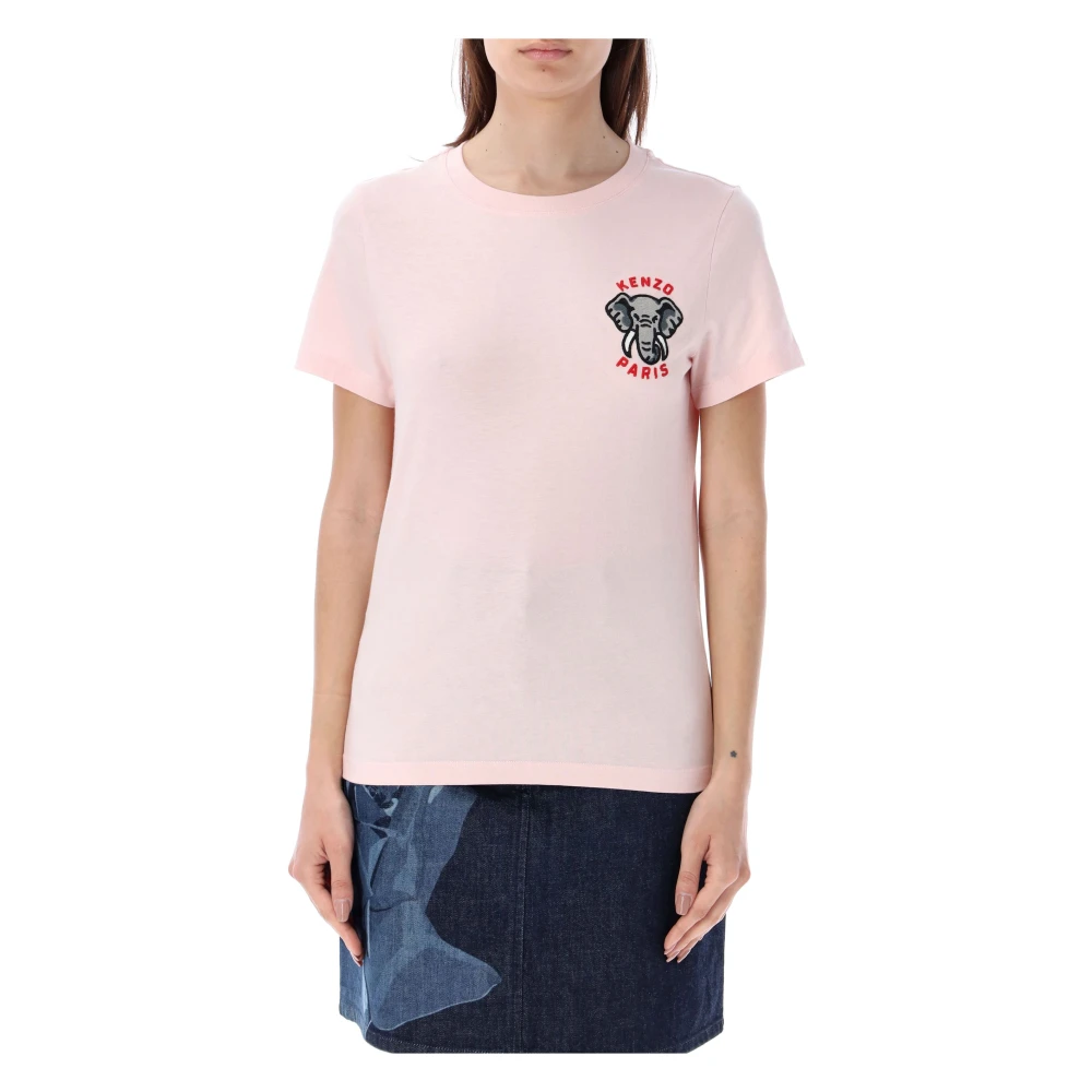 Kenzo Roze Olifant Klassiek T-Shirt Pink Dames