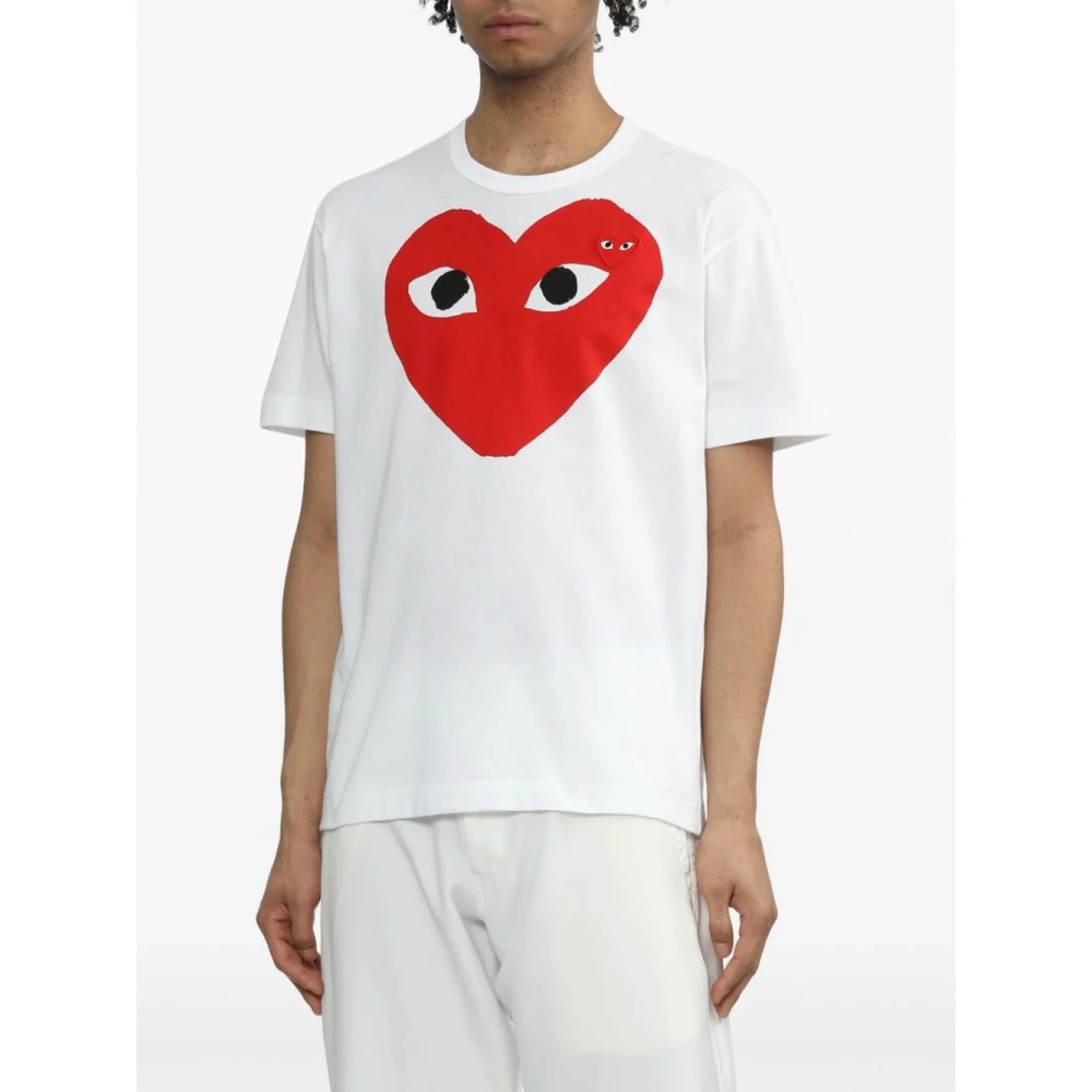 Comme des Garçons Logo Print Crew Neck T-shirt White Heren