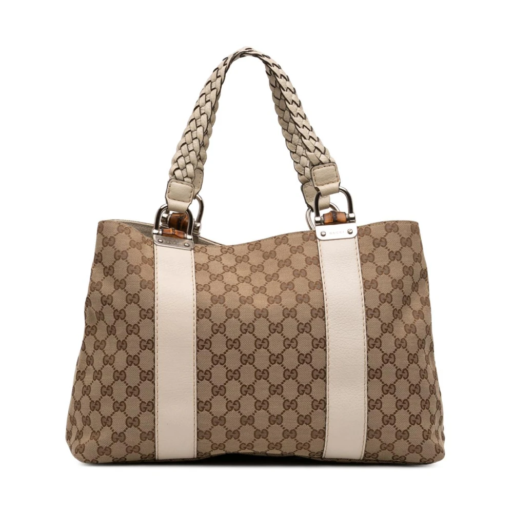 Gucci Vintage Women's Brown Pre-Owned Vintage Monogram Canvas Tote Bag