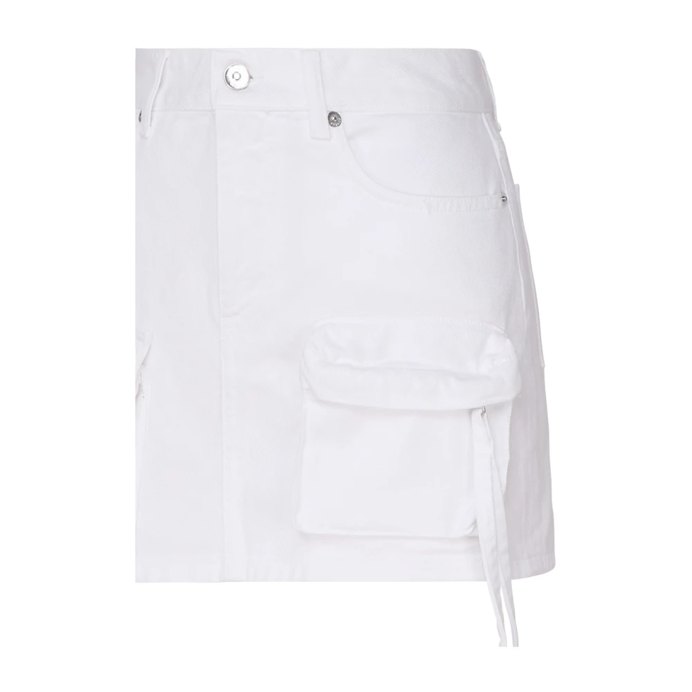 Dondup Witte Katoen Elastaan Rok White Dames