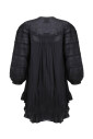 black-cotton-dress-with-gathered-trim