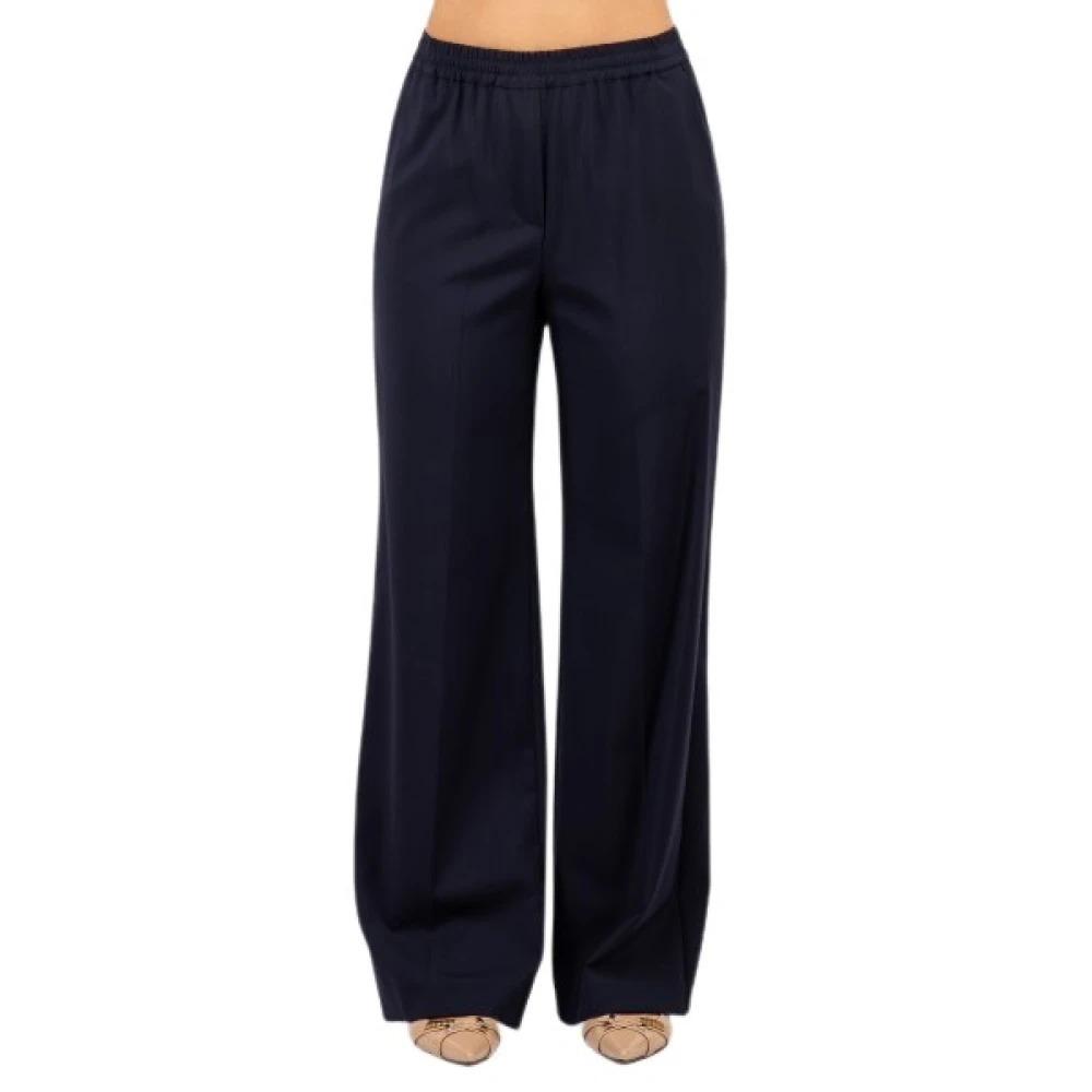 Weekend Max Mara Kvinno Blå Byxor Dam, M, Pantalone Weekend