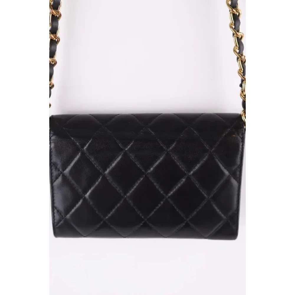 Chanel Vintage Pre-owned Leather shoulder-bags Black Dames