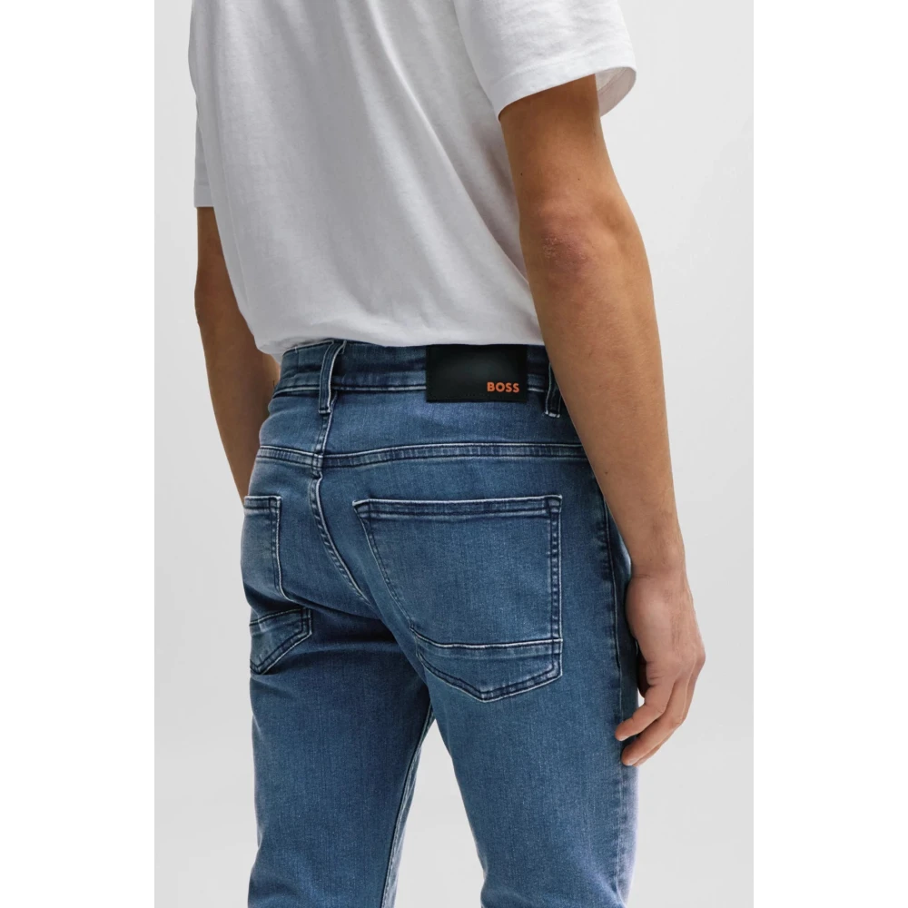 Hugo Boss Slim-fit Jeans met NorHeren Taille Blue Heren