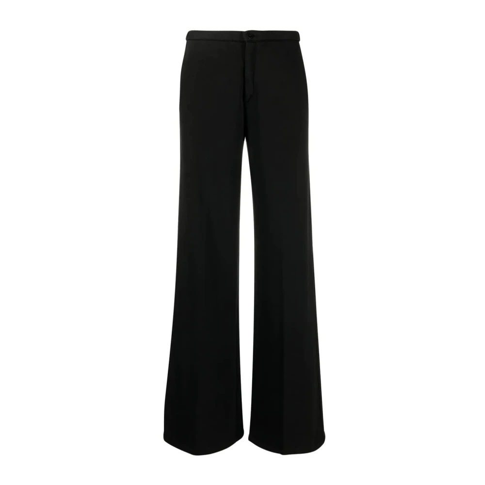 Forte Forte Women's Black Diagonal Fleece Wide Pants