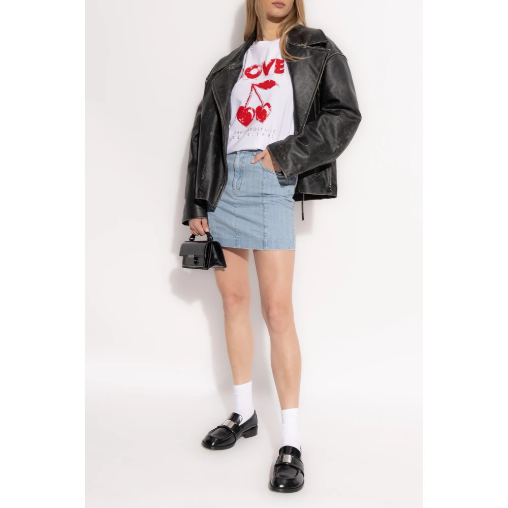 Zadig & Voltaire T-shirt Walk White Dames