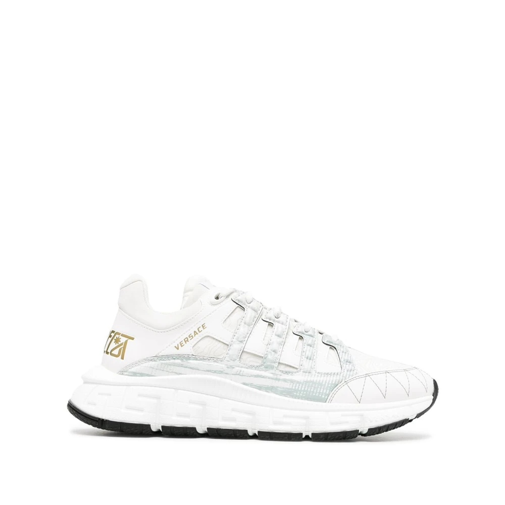 Versace Men's White Trigreca Low Top Trainers - Sneakers - 7 Uk - Shoes