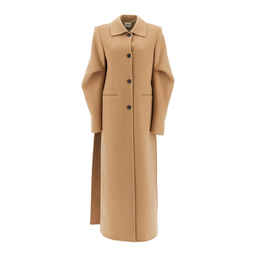Khaite Wollen capejas met zijsplitten Beige Dames