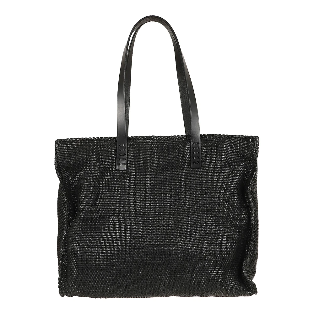 Dragon Diffusion Zwarte Leren Shopper Tas Black Dames