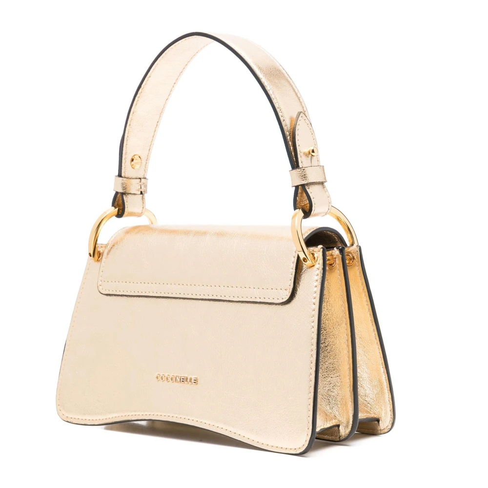 Coccinelle Leren Tote Tas met Afneembaar Handvat Yellow Dames