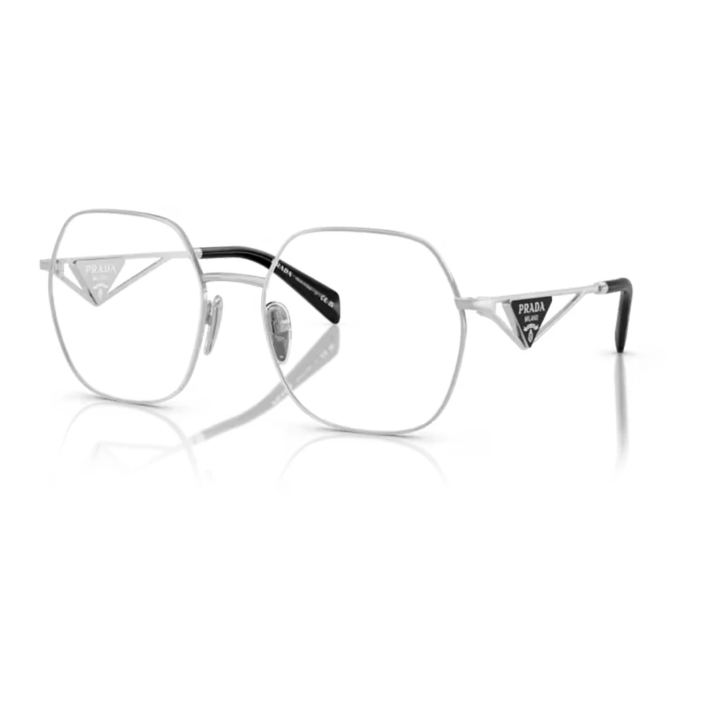Prada Unisex Gray Glasses,, Silver Eyewear Frames Sunglasses Style Pr 59Zv Medium
